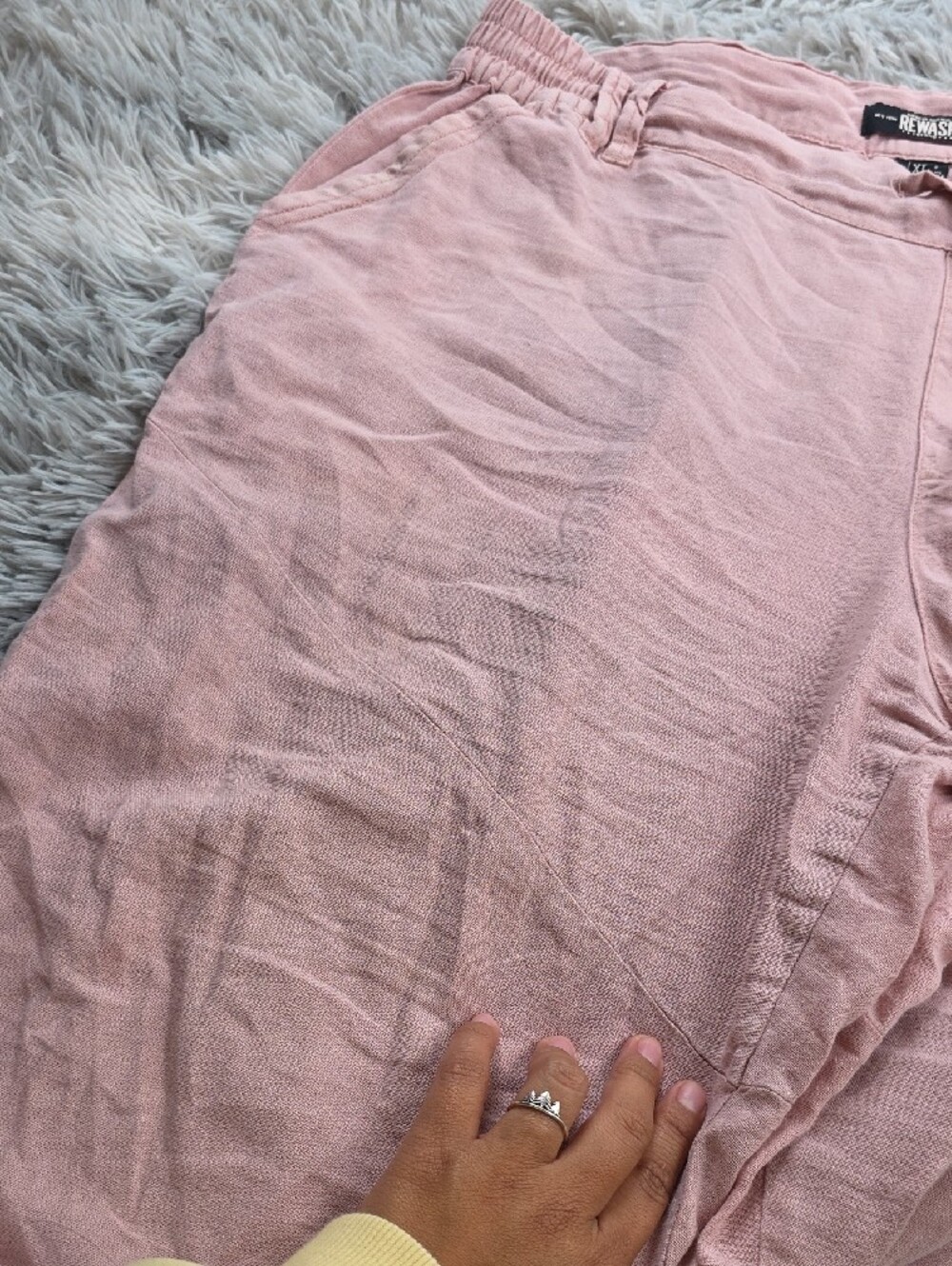 Rewash Pale Pink Drawstring Chinos - Picture 6 of 9
